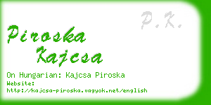 piroska kajcsa business card